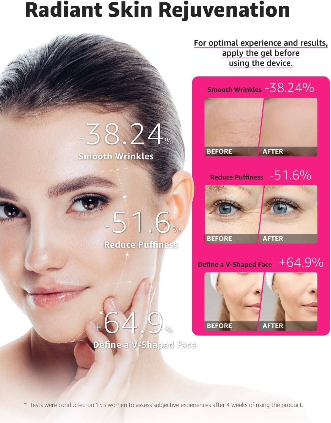 Microcurrent Facial Device Face Lift:  3 in 1 Light Therapy for Face, Portable Face Lift Device for 90 Seconds Lifting, Tightening, Skin Rejuvenation Anti-Aging Wrinkle Skin Salon at Home (White)